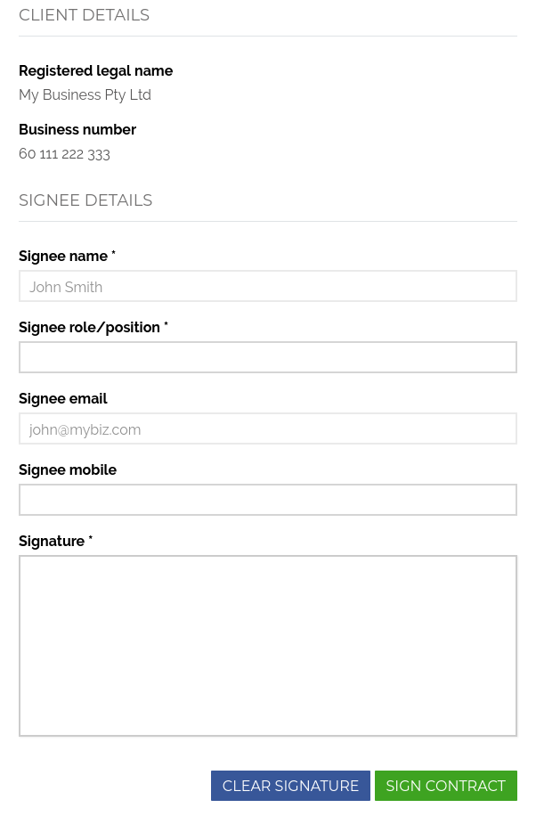 SelfSignup - Sign - ContractForm